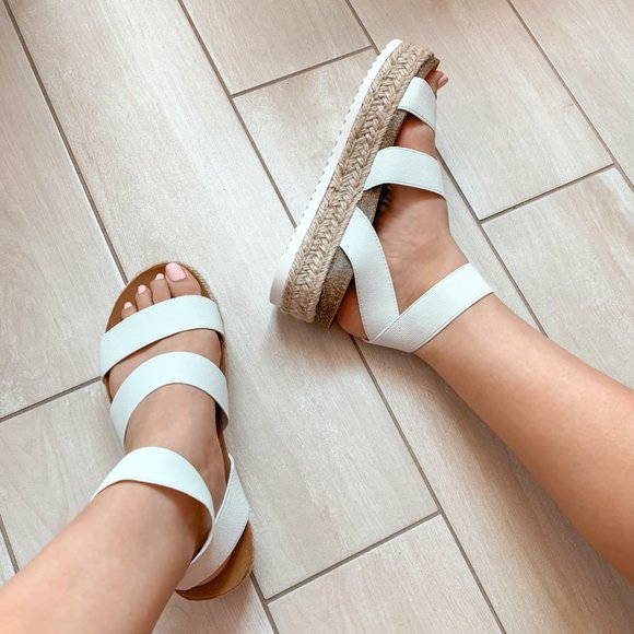 LAST NEW Kimberly White Platform Espadrille - Picture 3 of 3